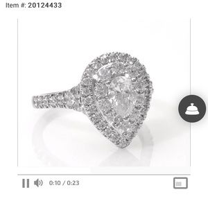 14k white gold engagement ring